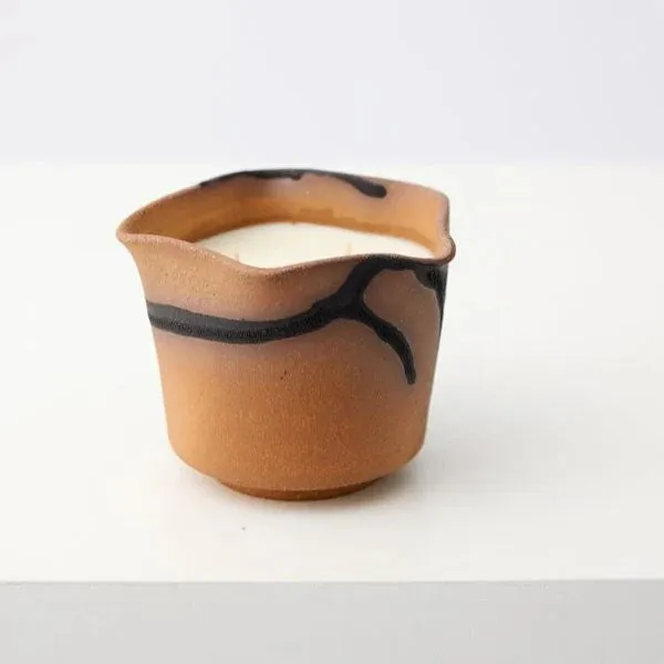Lahar Candle Curved Red Santal
