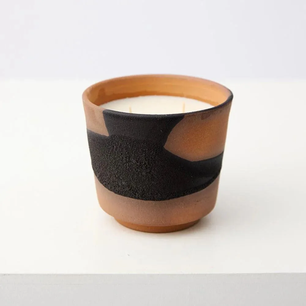 Lahar Round Candle Red Santal