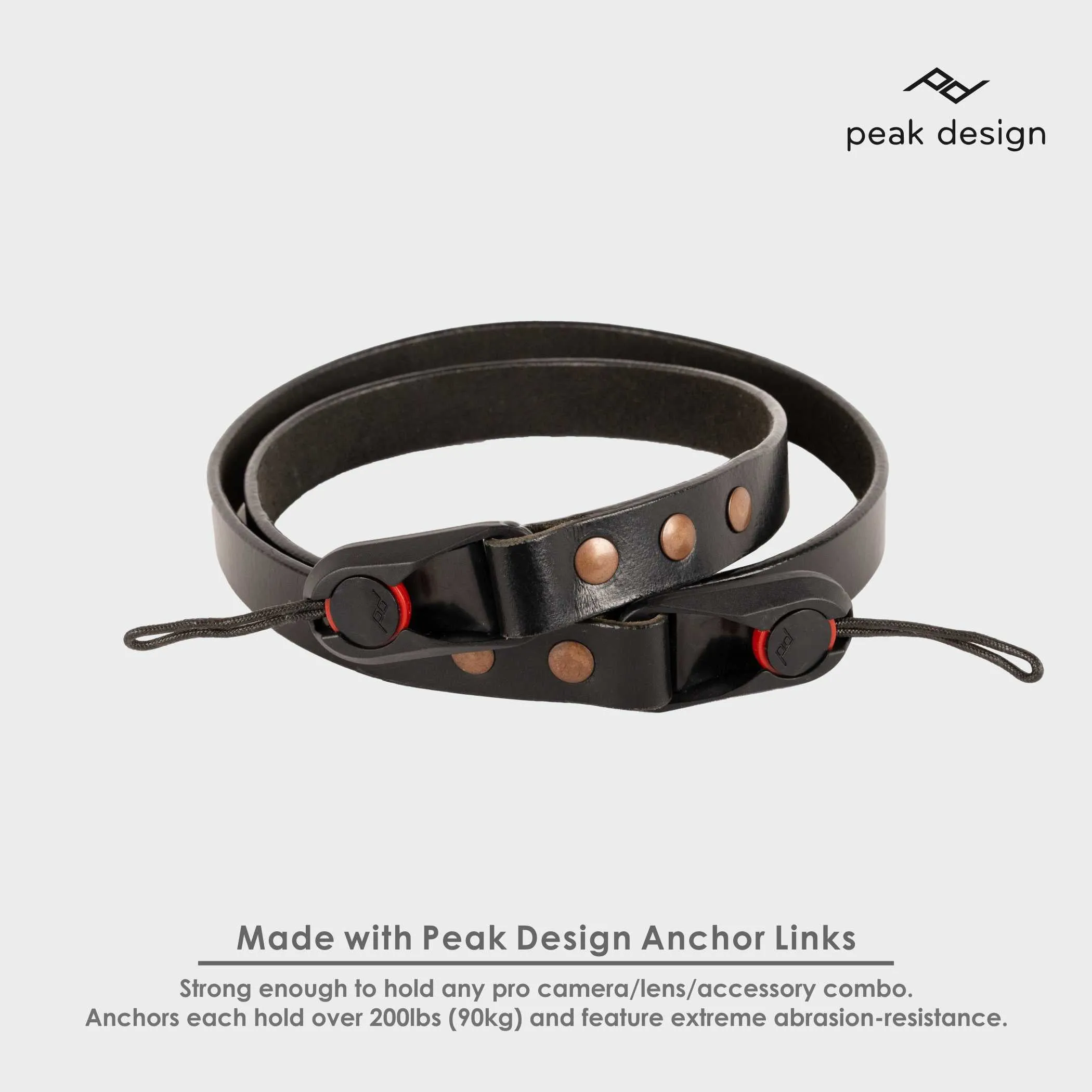 Leather Camera Strap - Made with Peak Design Anchor Links