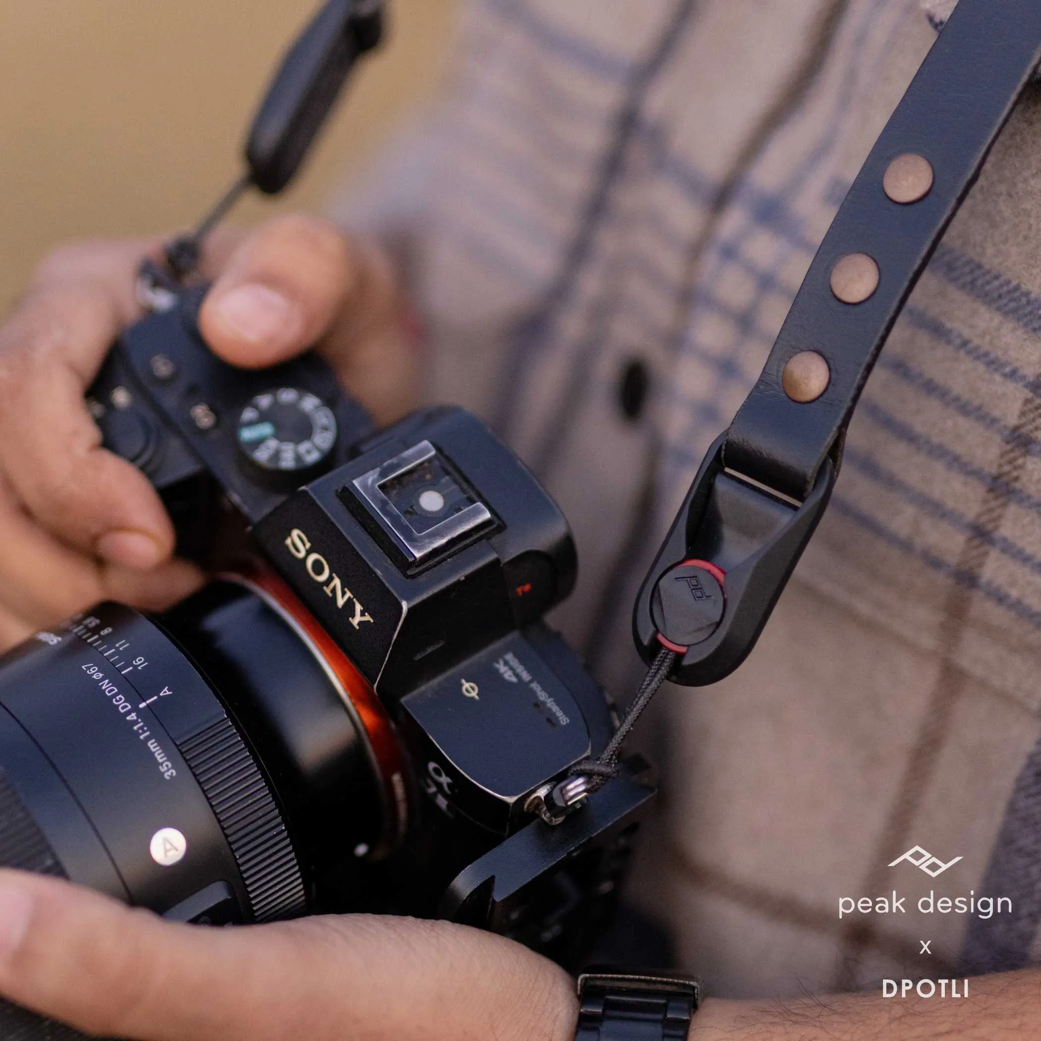 Leather Camera Strap - Made with Peak Design Anchor Links