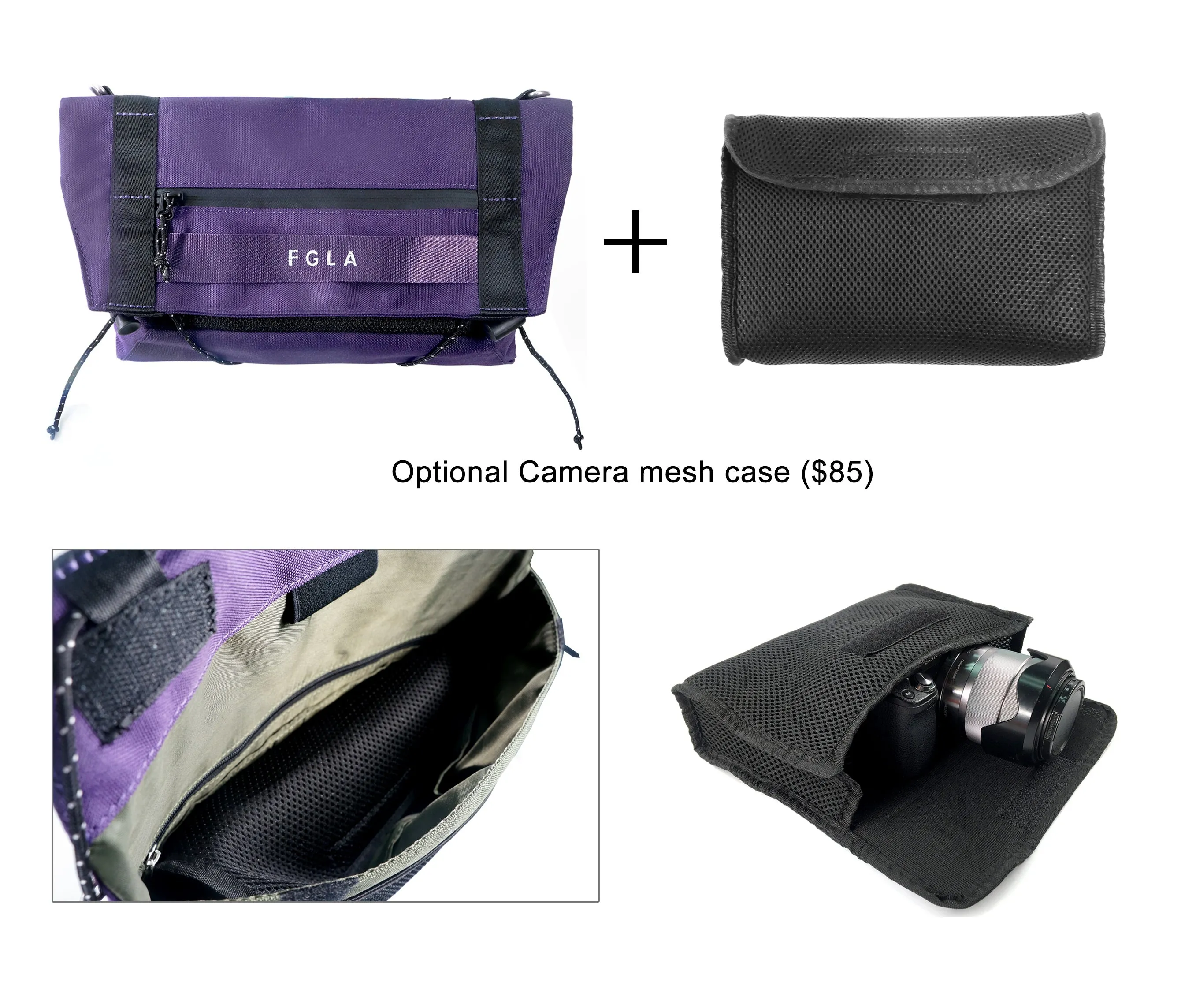 <A 000a001v2> Fungolia multi-purpose pouch (Purple/Olive Green)