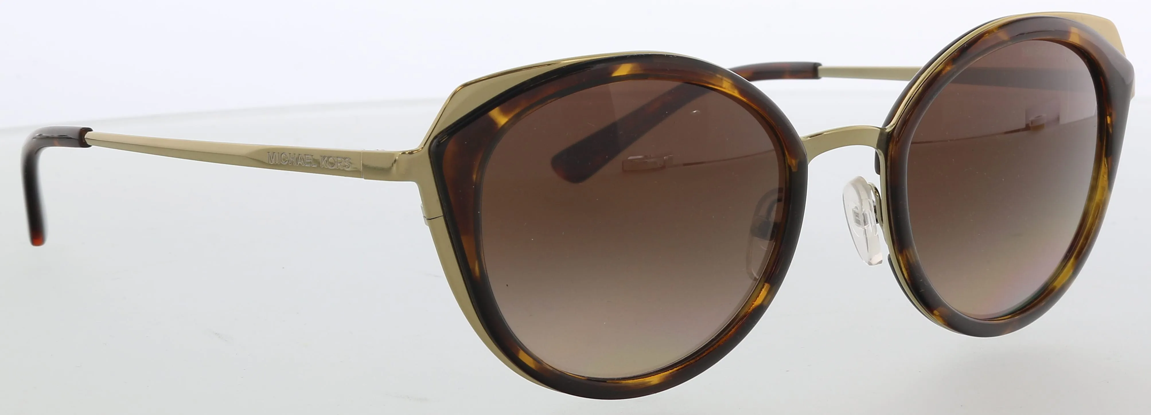 Michael Kors MK1029 116813 Shiny Havanna Gold Round Sunglasses