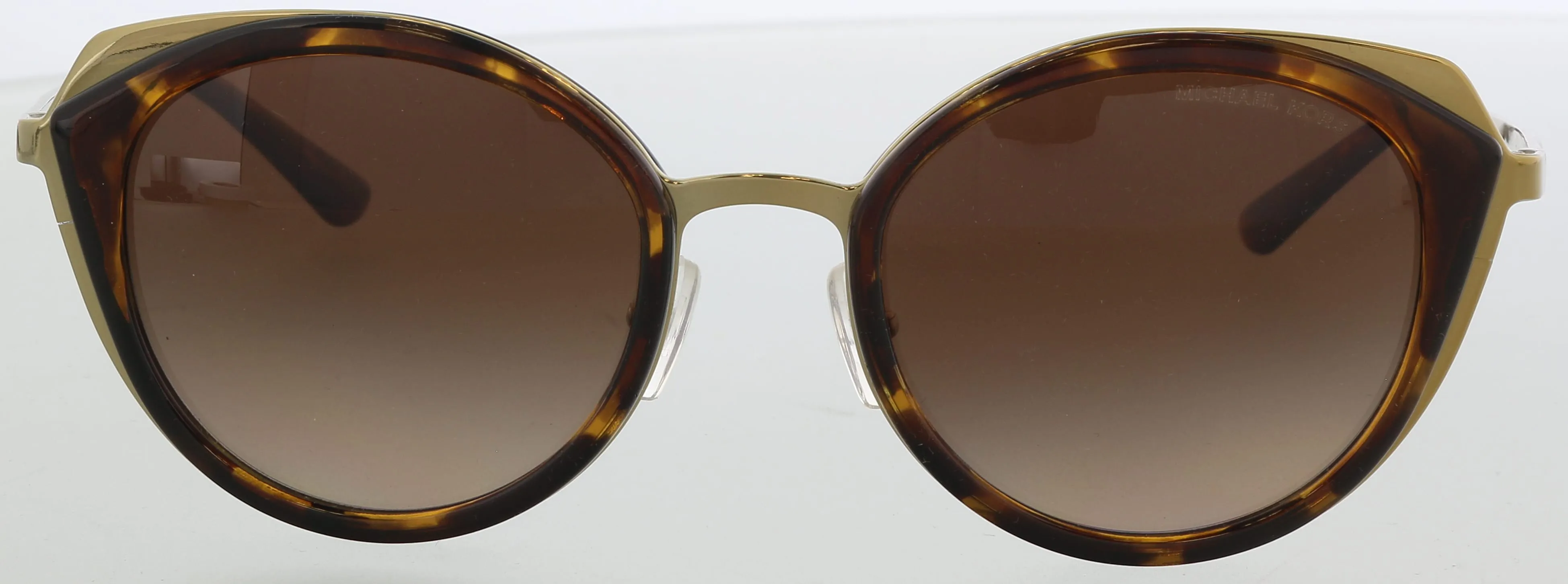 Michael Kors MK1029 116813 Shiny Havanna Gold Round Sunglasses