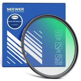 NEEWER 1/4 Black Diffusion Filter Cinematic Dreamy Effect Filter
