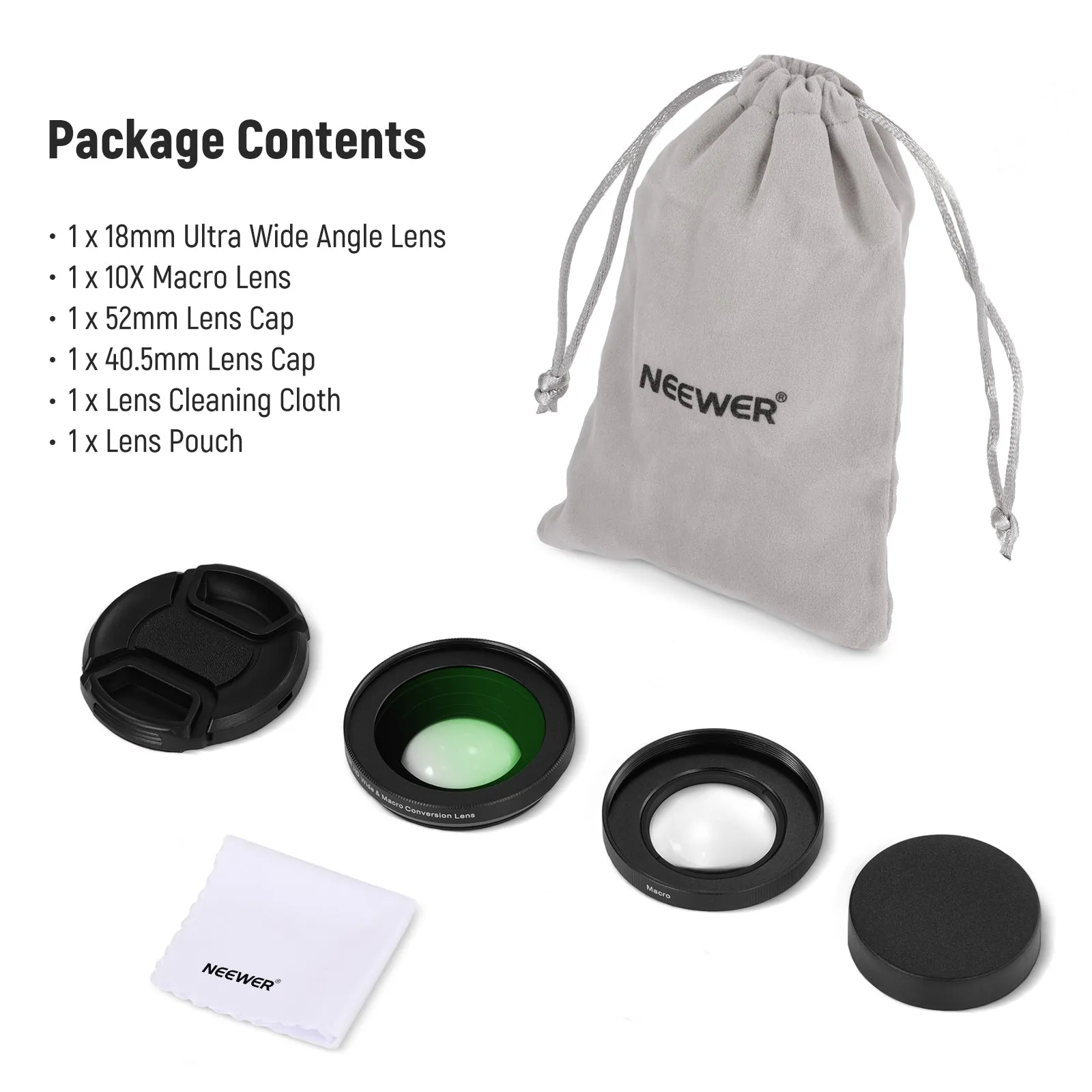 NEEWER LS-30 40.5mm HD Wide Angle Lens For Sony ZV-1F / ZV-E10