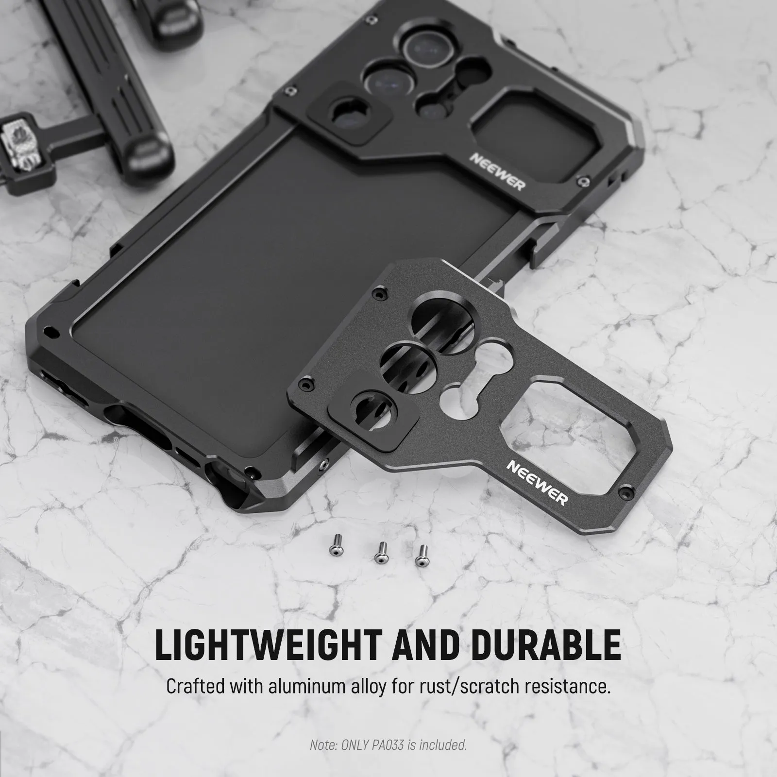 NEEWER PA033 Lens Backplate for Samsung S23 Ultra Phone Cage
