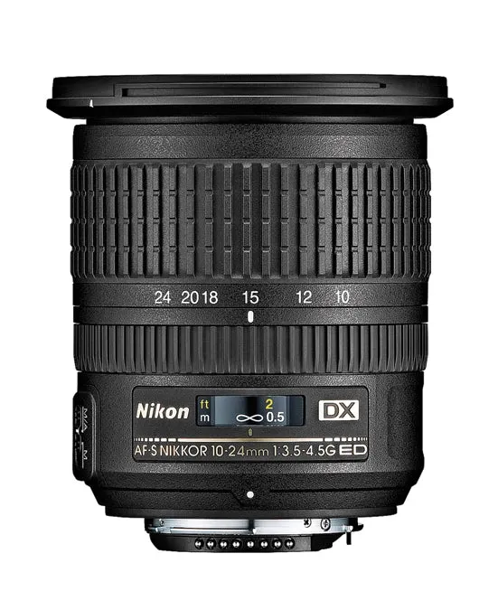 Nikon AF-S DX NIKKOR 10-24mm f/3.5-4.5G ED Lens Accessory Bundle, 58mm Wide-angle &amp; Telephoto Lens,   Filters   Lens Pouch Bundle