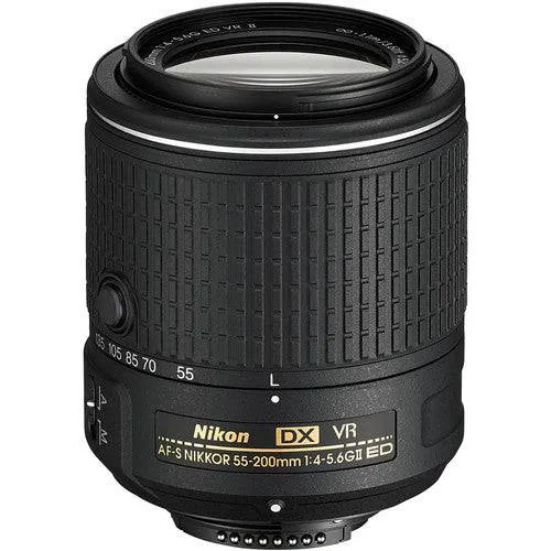 Nikon D5200/D5600 DSLR Camera with 18-55mm f/3.5-5.6G ED II &amp; 55-200mm f/4-5.6G ED VR II Lenses