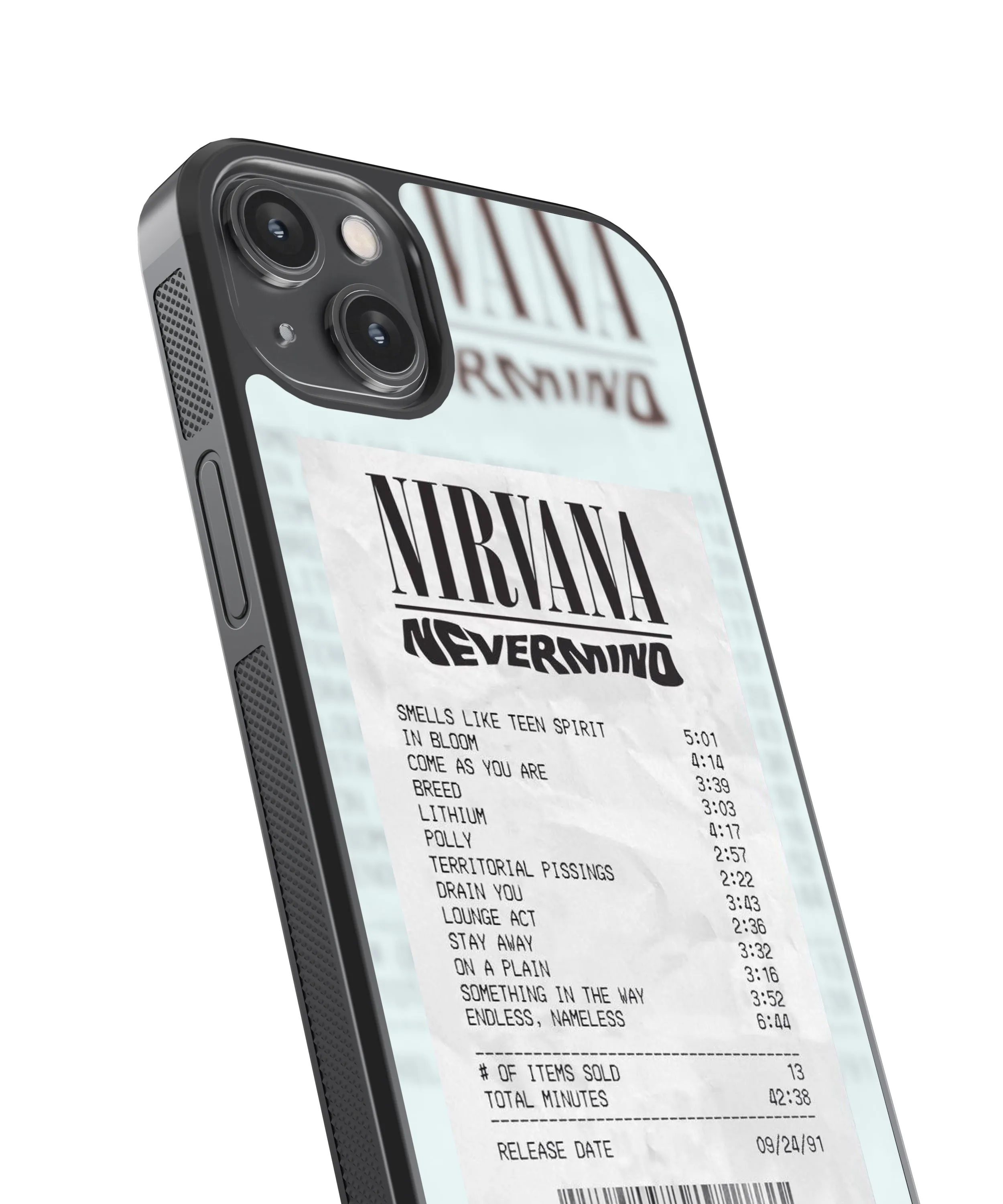 Nirvana Guest Check Spotify Glass Phone Case Cover
