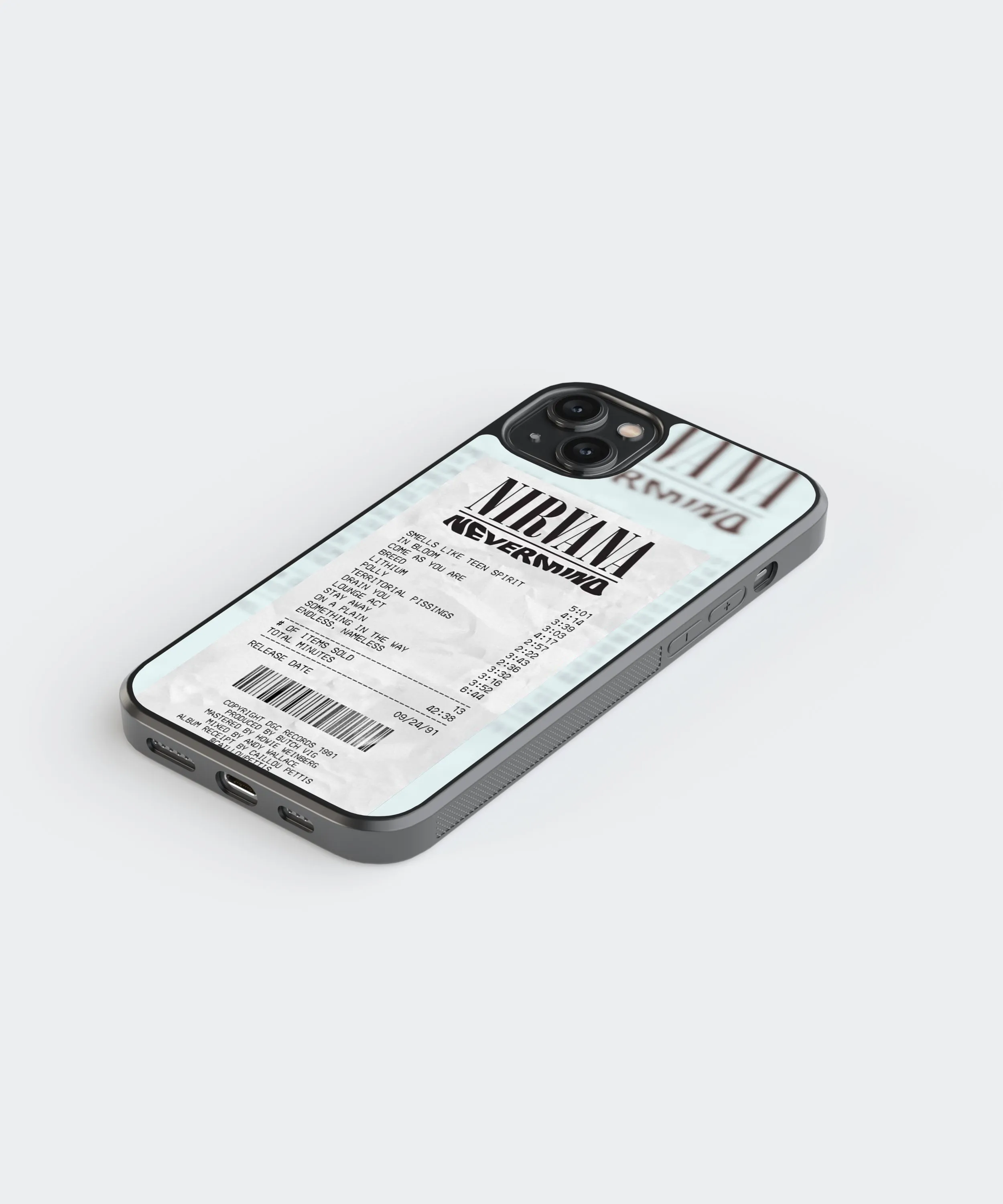 Nirvana Guest Check Spotify Glass Phone Case Cover