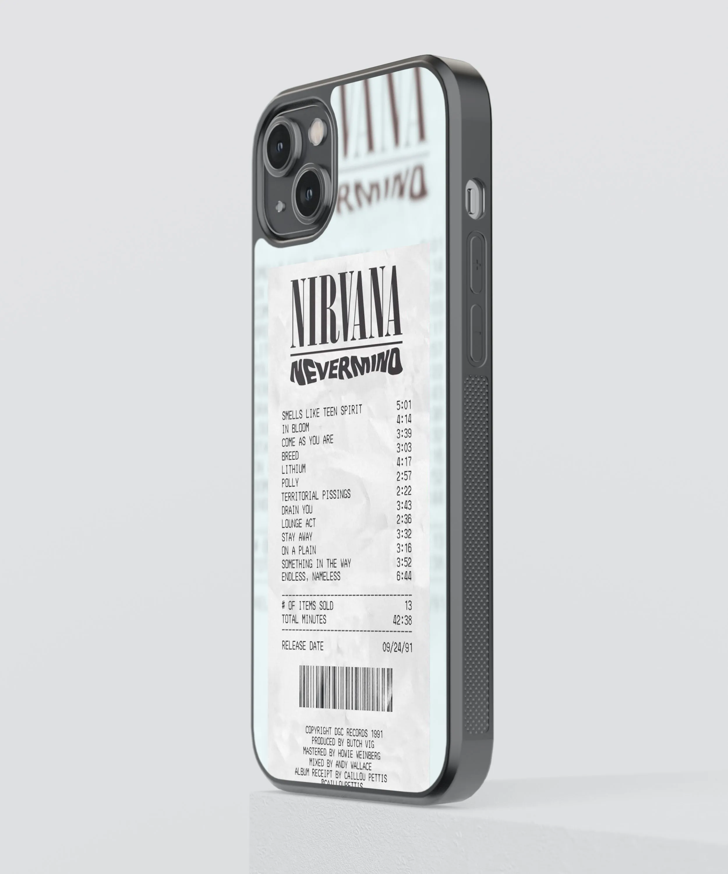 Nirvana Guest Check Spotify Glass Phone Case Cover