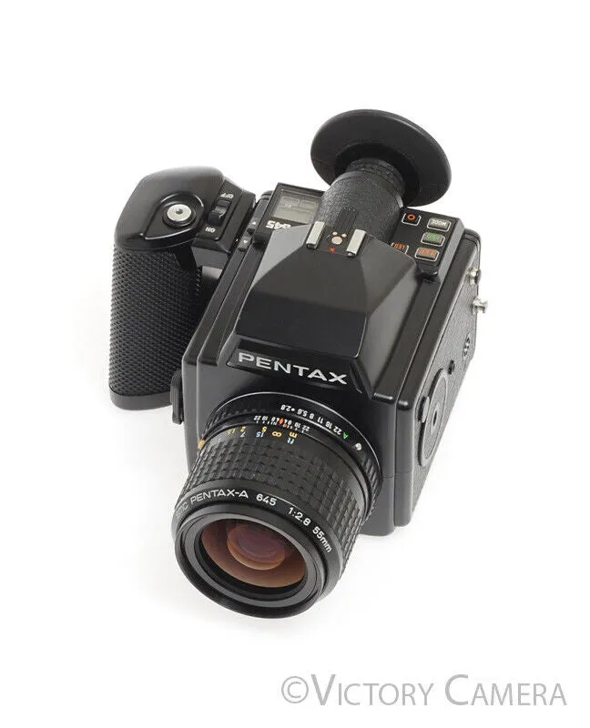 Pentax 645 Medium Format Camera with 55mm f2.8 Wide Angle Lens 120 Back