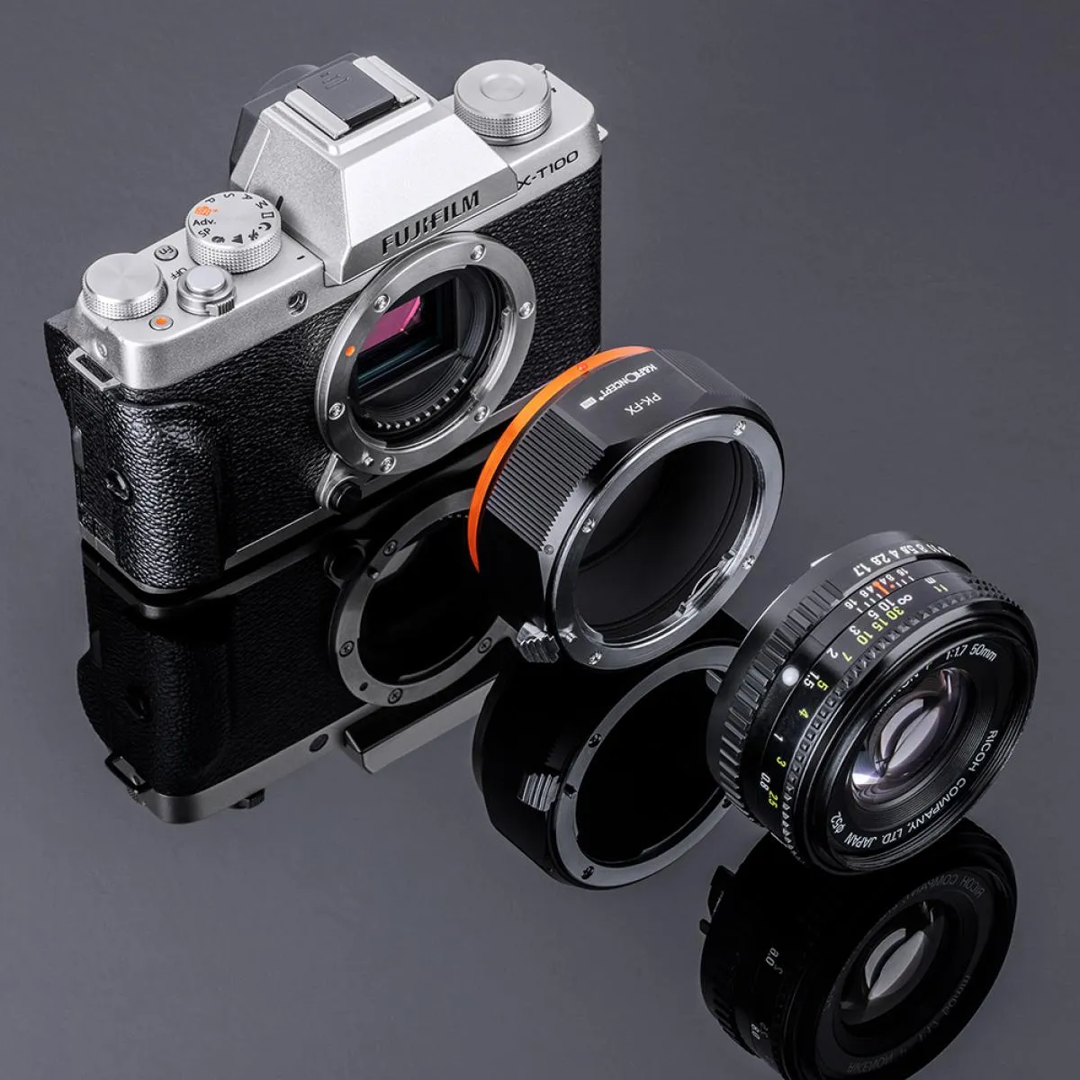 Pentax PK Mount Lens to Fujifilm Fuji X-Series X FX Mount Cameras PK-FX K&F Concept M17115 Lens Adapter