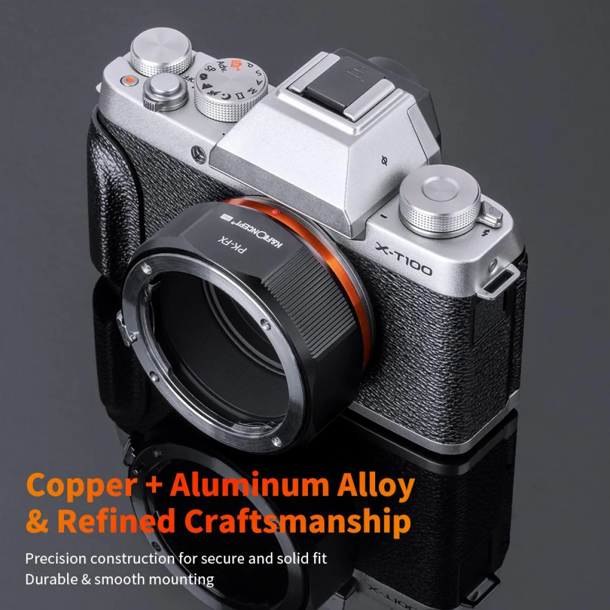 Pentax PK Mount Lens to Fujifilm Fuji X-Series X FX Mount Cameras PK-FX K&F Concept M17115 Lens Adapter