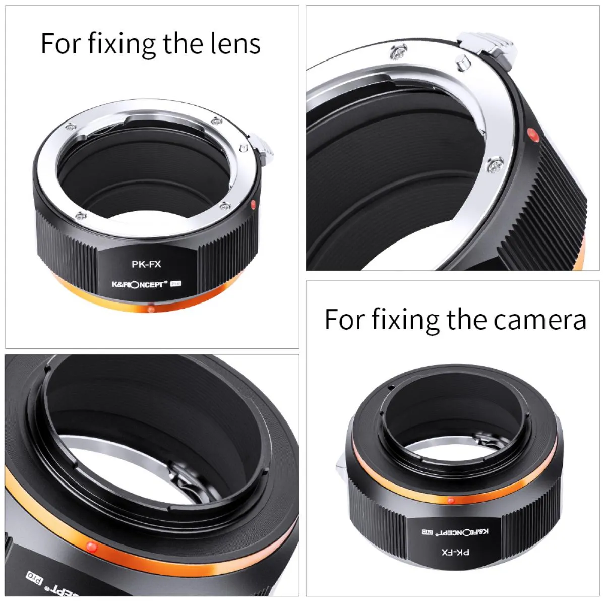 Pentax PK Mount Lens to Fujifilm Fuji X-Series X FX Mount Cameras PK-FX K&F Concept M17115 Lens Adapter