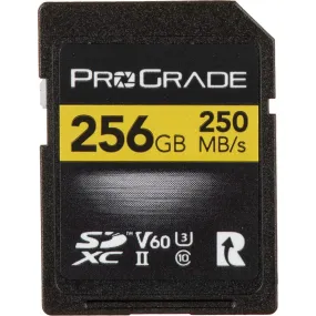 ProGrade Digital 256GB SDXC UHS-II 250MB/s Gold Memory Card - V60