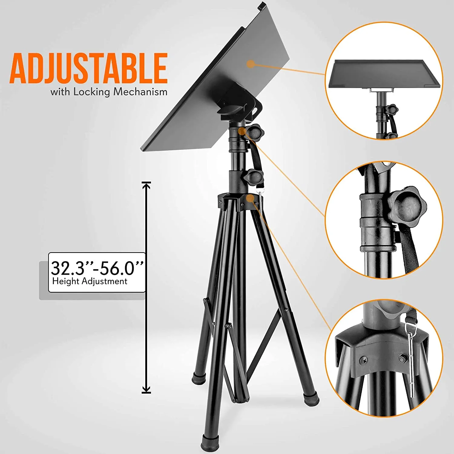 PYLE MULTIFUNCTION STAND W ADJUST TRIPODS, FOR SPEAKER-LAPTOP