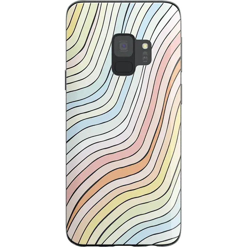 Ride The Wave | Pastel Rainbow Lined Samsung Case