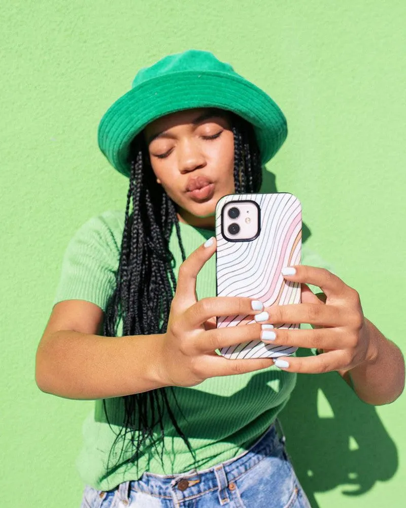 Ride The Wave | Pastel Rainbow Lined Samsung Case