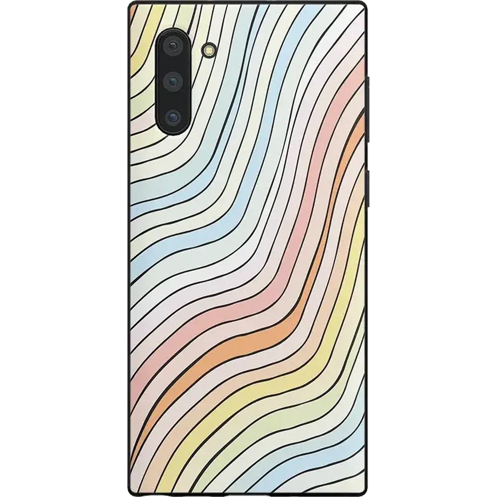 Ride The Wave | Pastel Rainbow Lined Samsung Case
