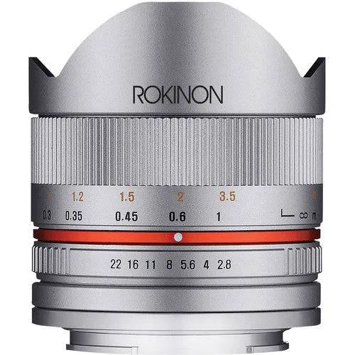 Rokinon 8mm f/2.8 UMC Fisheye II Lens for Samsung NX Mount (Silver)
