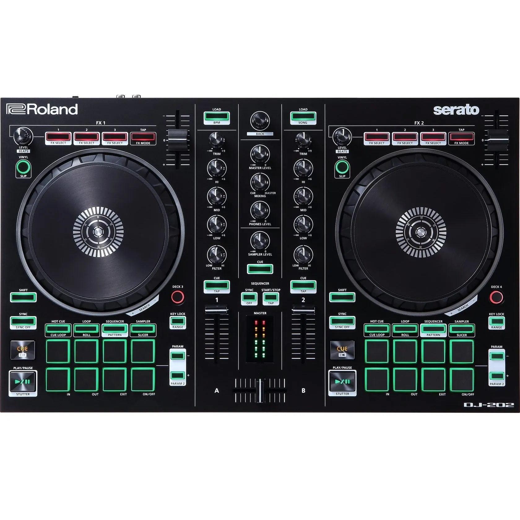 Roland DJ-202 DJ Controller and CB-BDJ202 Soft Case Bundle