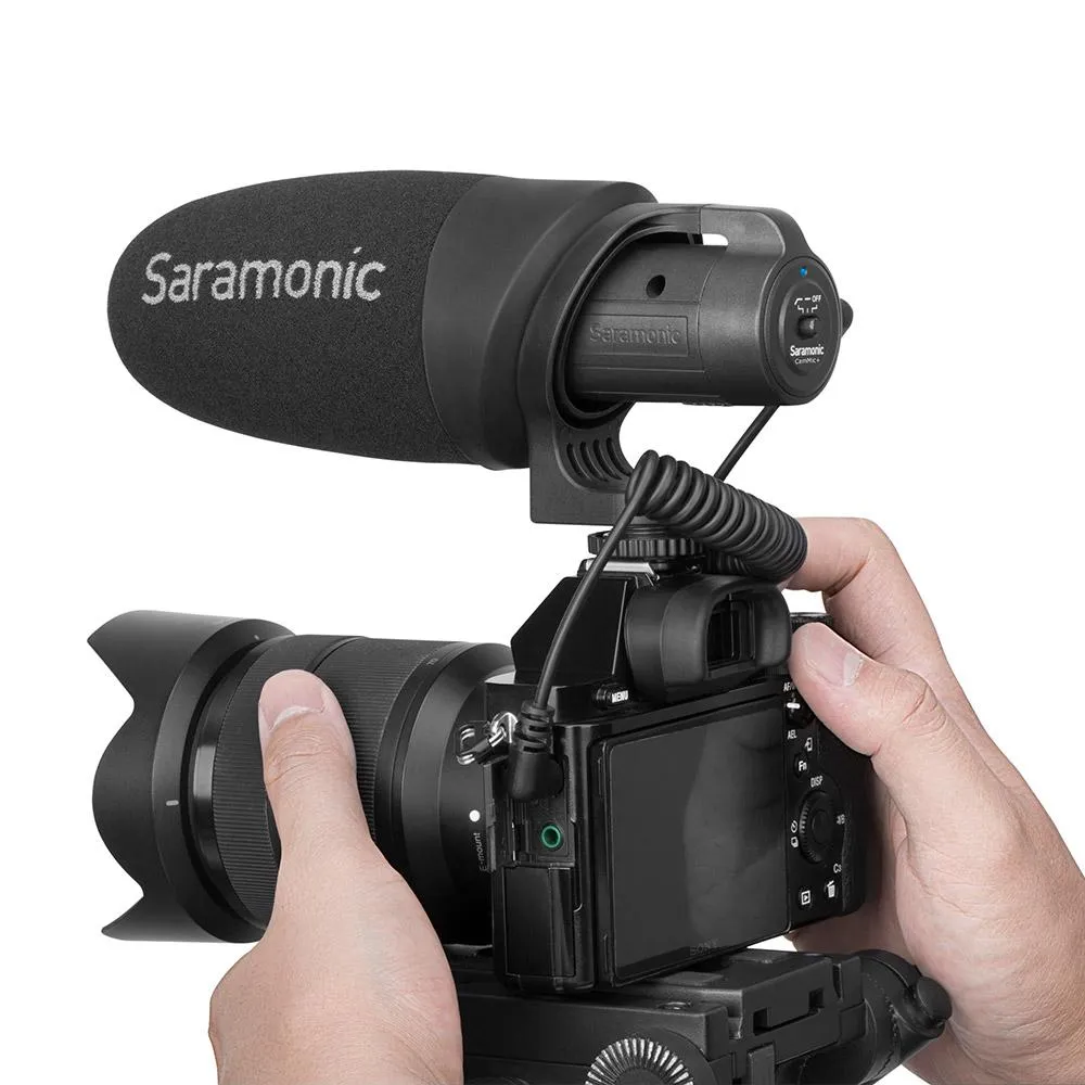 Saramonic CamMic  On-Camera Battery-Powered Shotgun Microphone for DSLR, Mirrorless & Video Cameras or Smartphones & Tablets