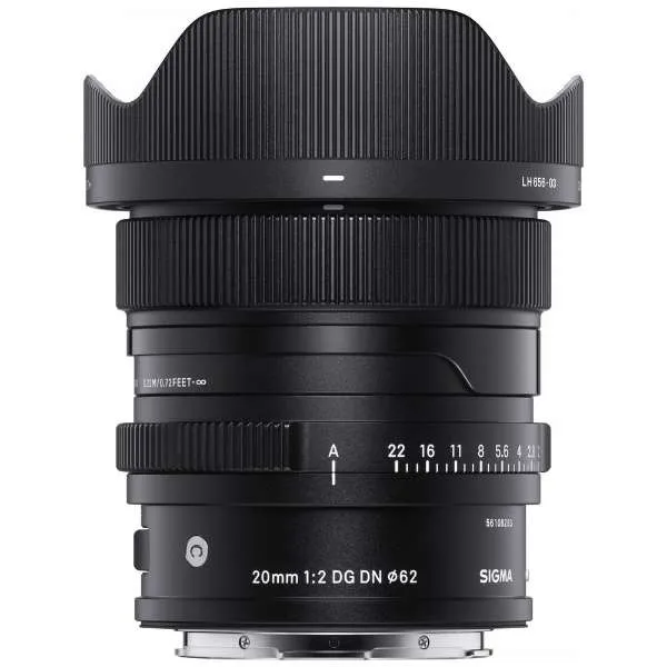 SIGMA Camera Lens 20mm F2 DG DN Contemporary [Leica L /Single Focal Length Lens]