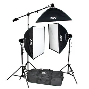 Smith-Victor K71 3-Light 2600-watt Professional Studio Soft Box Kit