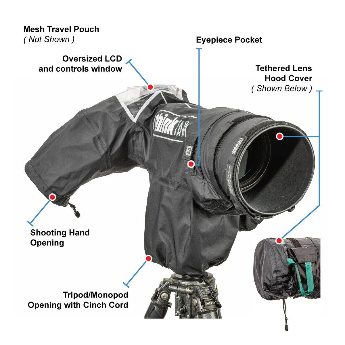 Think Tank Hydrophobia 300-600 V2.0 Rain Cover