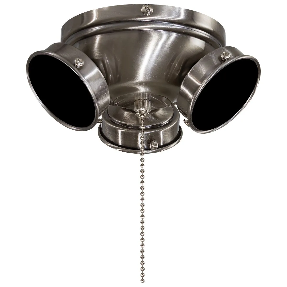 Universal 7 In. Three Lights Ceiling Fan Light Kit, Pewter Finish