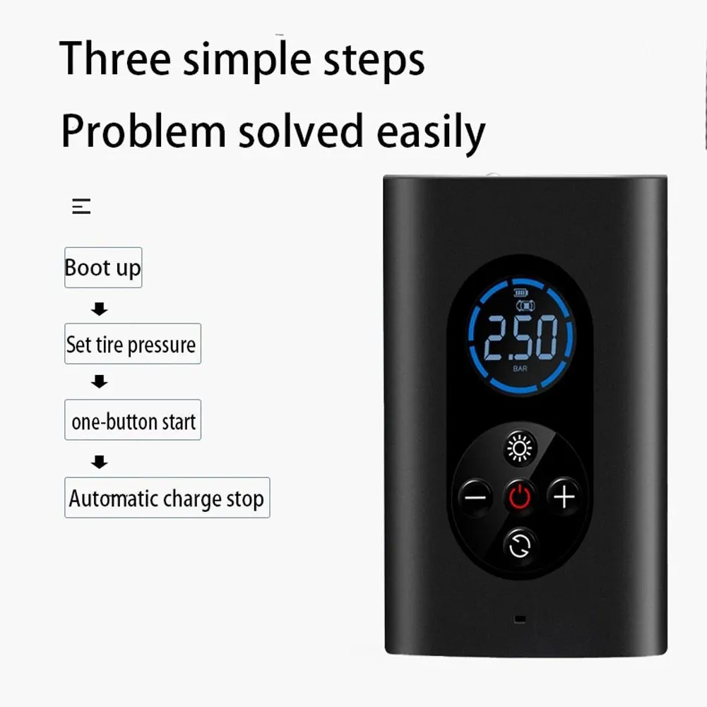 USB Rechargeable Intelligent Air Pump Car Portable