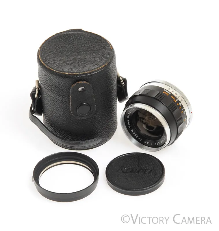 V. Rare Kowa SER Lens Kit, 28mm, 35mm, 50mm, 100mm, 135mm, 200mm -Clean-