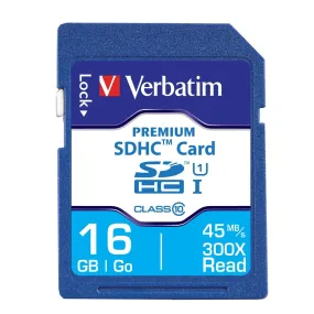 Verbatim® 96808 Premium SDHC™ Memory Card, UHS-I Class 10, 16 GB