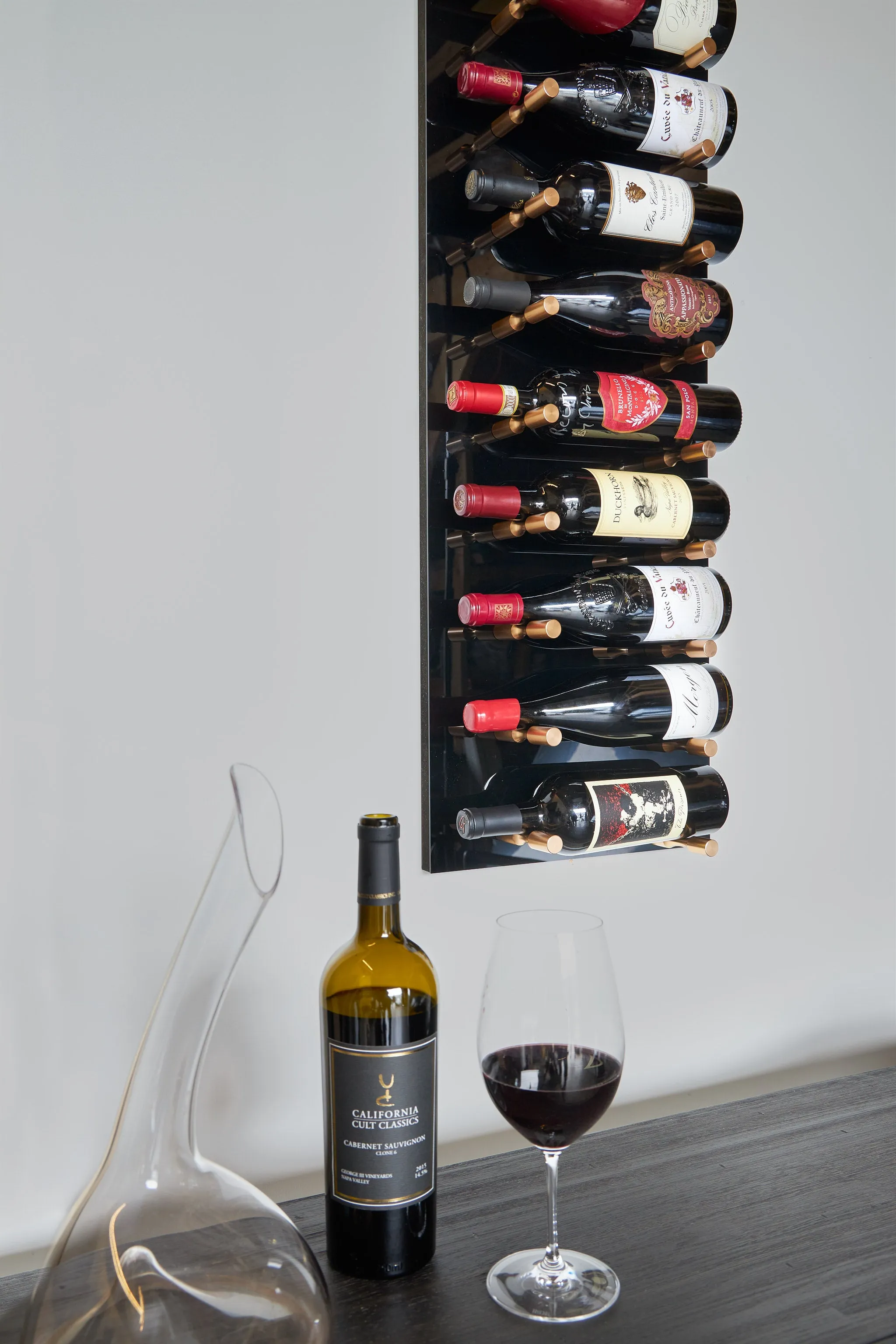 VINdustry Wine Peg & Panel Kit - 3 Foot Tall Rectangular, Label View Pegs
