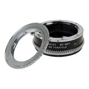 Vizelex Cine ND Throttle Lens Mount Double Adapter - Contax/Yashica (CY) SLR & Canon EOS (EF, EF-S) Mount Lenses to Micro Four Thirds (MFT, M4/3) Mount Mirrorless Camera Body, with Built-In Variable ND Filter (2 to 8 Stops)