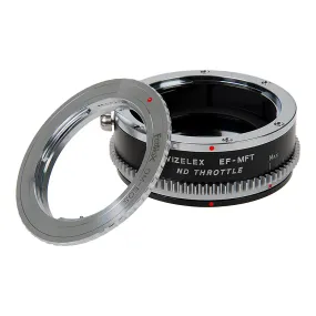 Vizelex Cine ND Throttle Lens Mount Double Adapter - Olympus Zuiko (OM) 35mm SLR & Canon EOS (EF, EF-S) Mount Lenses to Micro Four Thirds (MFT, M4/3) Mount Mirrorless Camera Body, with Built-In Variable ND Filter (2 to 8 Stops)