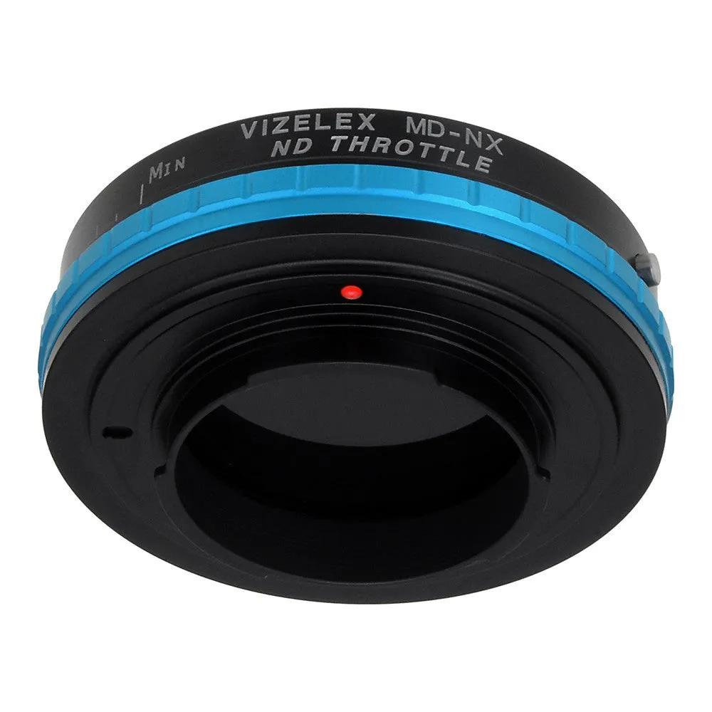 Vizelex ND Throttle Lens Adapter - Compatible with Minolta Rokkor (SR / MD / MC) SLR Lenses to Samsung NX Mount Mirrorless Cameras with Built-In Variable ND Filter (2 to 8 Stops)