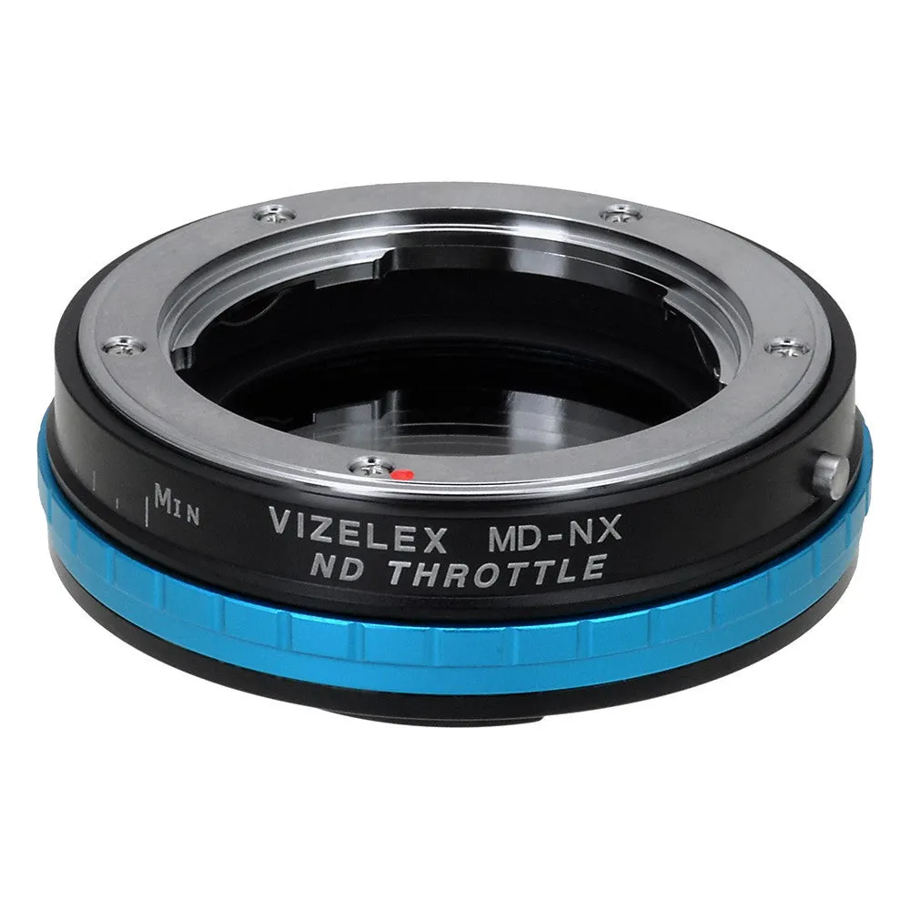 Vizelex ND Throttle Lens Adapter - Compatible with Minolta Rokkor (SR / MD / MC) SLR Lenses to Samsung NX Mount Mirrorless Cameras with Built-In Variable ND Filter (2 to 8 Stops)