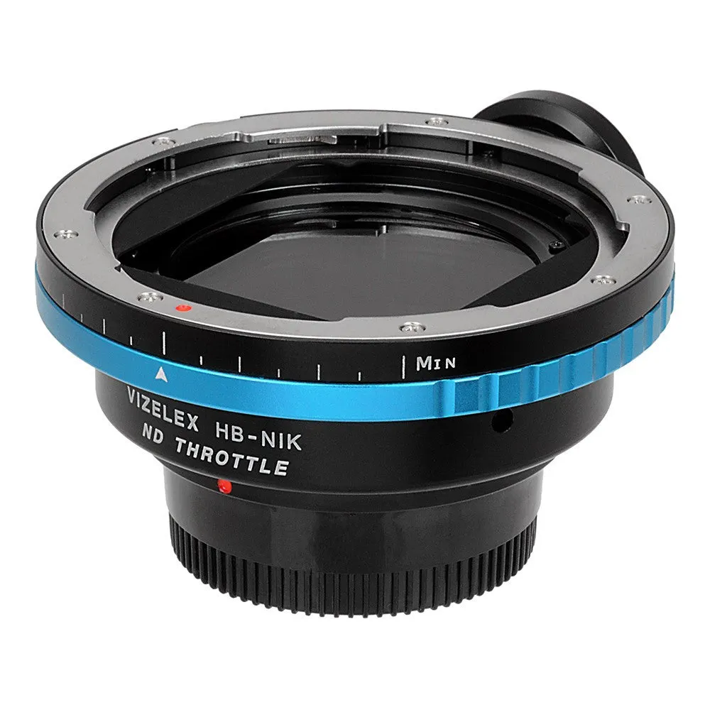 Vizelex ND Throttle Lens Mount Adapter - Hasselblad V-Mount SLR Lens to Nikon F Mount SLR Camera Body with Built-In Variable ND Filter (2 to 8 Stops)