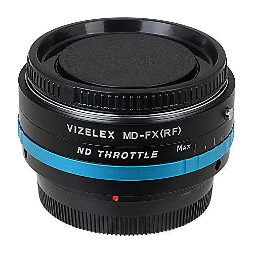 Vizelex ND Throttle Lens Mount Adapter - Minolta Rokkor (SR / MD / MC) SLR Lens to Fujifilm Fuji X-Series Mirrorless Camera Body with Built-In Variable ND Filter (2 to 8 Stops)