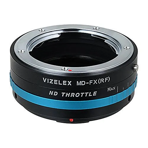 Vizelex ND Throttle Lens Mount Adapter - Minolta Rokkor (SR / MD / MC) SLR Lens to Fujifilm Fuji X-Series Mirrorless Camera Body with Built-In Variable ND Filter (2 to 8 Stops)