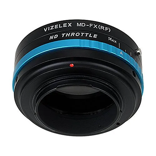 Vizelex ND Throttle Lens Mount Adapter - Minolta Rokkor (SR / MD / MC) SLR Lens to Fujifilm Fuji X-Series Mirrorless Camera Body with Built-In Variable ND Filter (2 to 8 Stops)