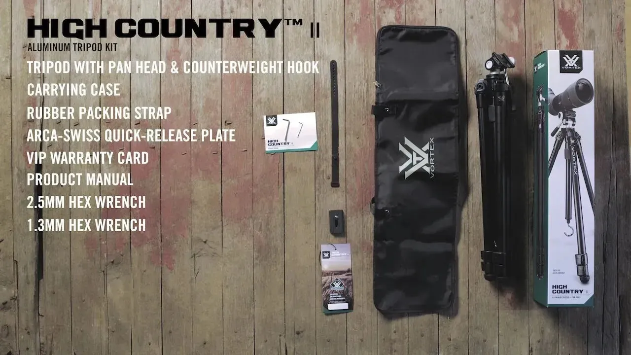 Vortex High Country™ II Aluminum Tripod   Pan Head
